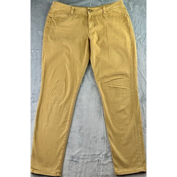 CAbi Denim - CAbi Ruby Style# 502 Pants Jeans Size 12 Gold Skinny Leg Waist 18.25" Soft!